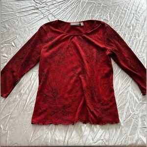 Floral Vintage elbow sleeve shirt